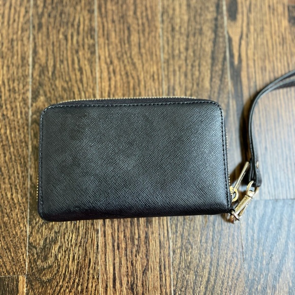 Michael Kors Black Leather Wristlet - Picture 2 of 4